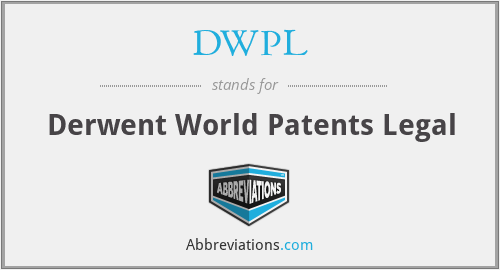 DWPL - Derwent World Patents Legal