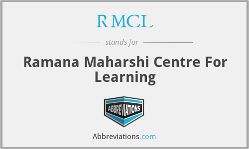 RMCL - Ramana Maharshi Centre For Learning