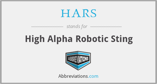 HARS - High Alpha Robotic Sting