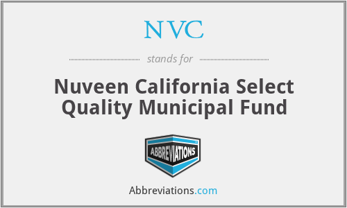 NVC - Nuveen California Select Quality Municipal Fund