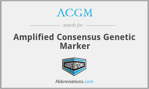 ACGM - Amplified Consensus Genetic Marker