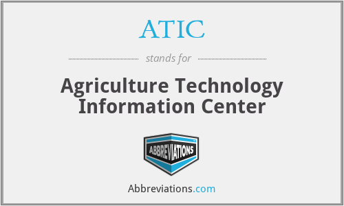 ATIC - Agriculture Technology Information Center