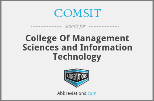 COMSIT - College Of Management Sciences and Information Technology