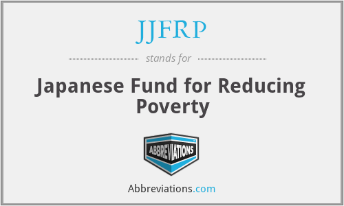 JJFRP - Japanese Fund for Reducing Poverty