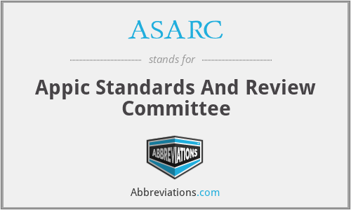 ASARC - Appic Standards And Review Committee