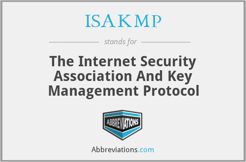 ISAKMP - The Internet Security Association And Key Management Protocol