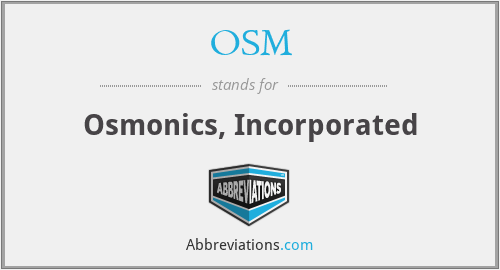 OSM - Osmonics, Incorporated