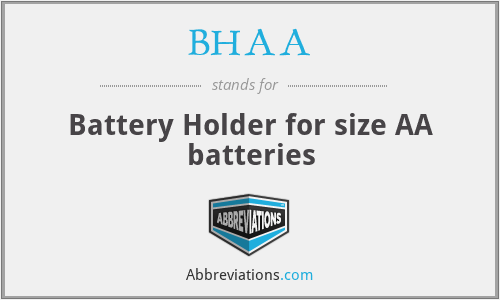 BHAA - Battery Holder for size AA batteries