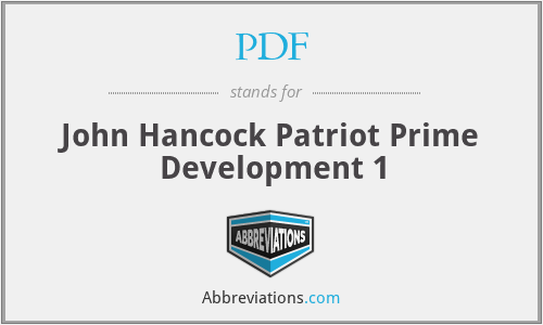 PDF - John Hancock Patriot Prime Development 1
