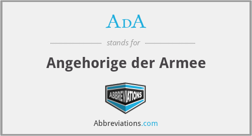AdA - Angehorige der Armee