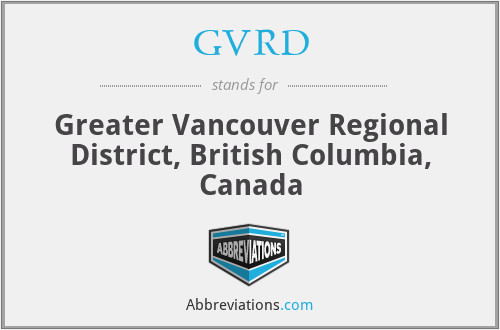GVRD - Greater Vancouver Regional District, British Columbia, Canada