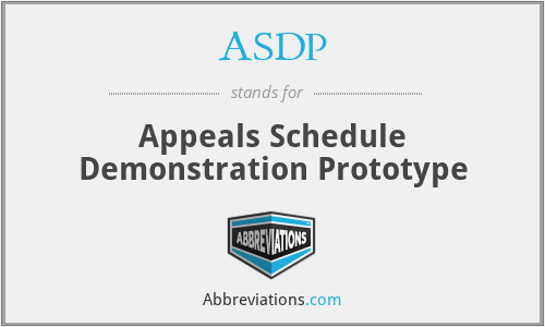 ASDP - Appeals Schedule Demonstration Prototype
