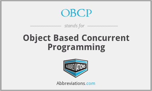 OBCP - Object Based Concurrent Programming