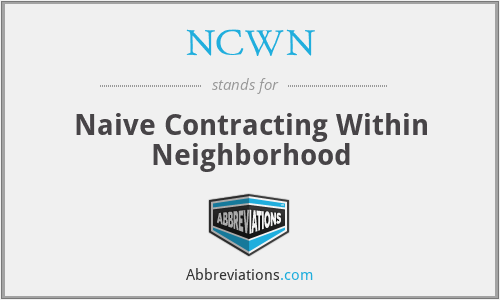NCWN - Naive Contracting Within Neighborhood