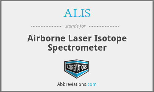 ALIS - Airborne Laser Isotope Spectrometer
