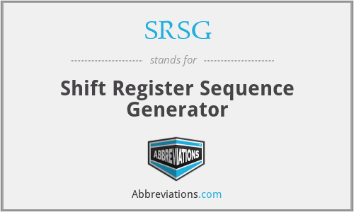SRSG - Shift Register Sequence Generator