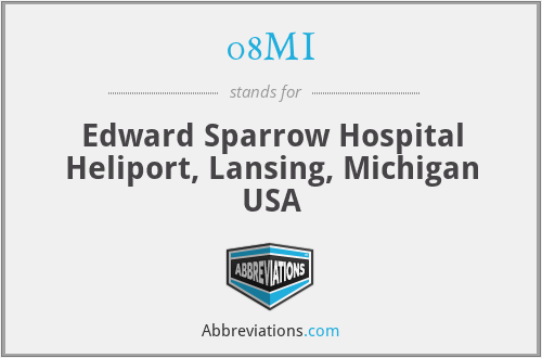 08MI - Edward Sparrow Hospital Heliport, Lansing, Michigan USA