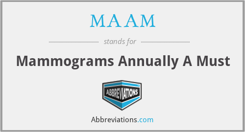 MAAM - Mammograms Annually A Must
