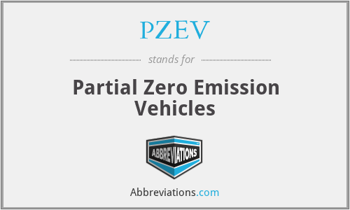 PZEV - Partial Zero Emission Vehicles
