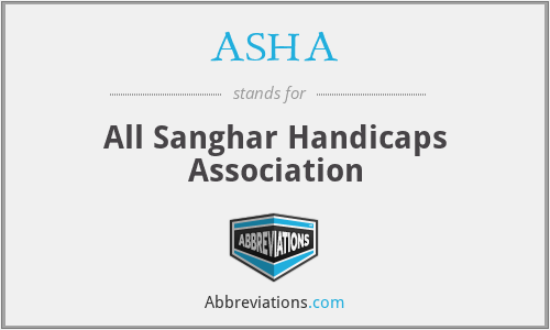 ASHA - All Sanghar Handicaps Association