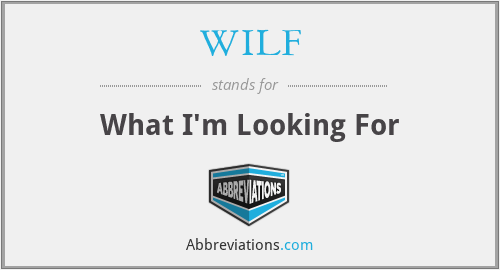 WILF - What I'm Looking For