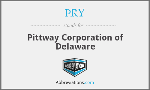 PRY - Pittway Corporation of Delaware