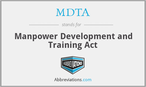 MDTA - Manpower Development and Training Act