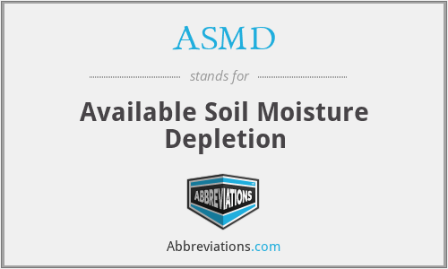 ASMD - Available Soil Moisture Depletion