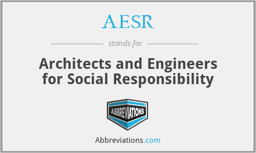 AESR - Architects and Engineers for Social Responsibility