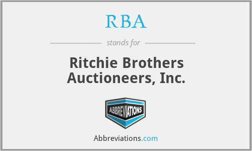 RBA - Ritchie Brothers Auctioneers, Inc.