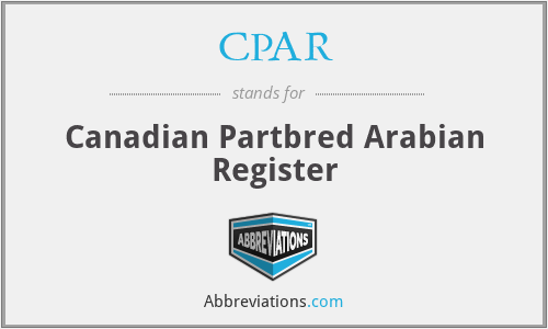 CPAR - Canadian Partbred Arabian Register