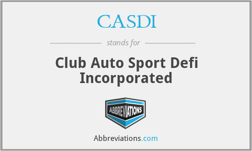 CASDI - Club Auto Sport Defi Incorporated