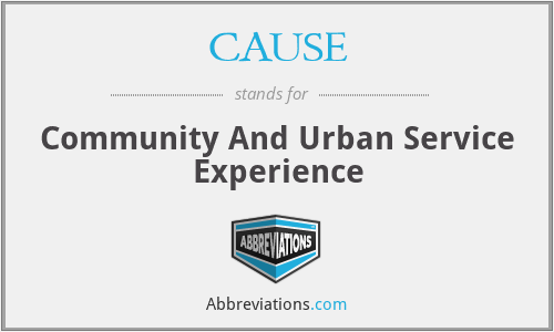 CAUSE - Community And Urban Service Experience