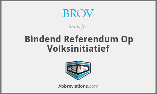 BROV - Bindend Referendum Op Volksinitiatief