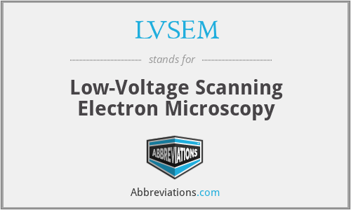 LVSEM - Low-Voltage Scanning Electron Microscopy