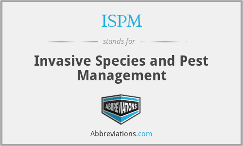ISPM - Invasive Species and Pest Management