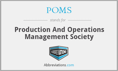 POMS - Production And Operations Management Society