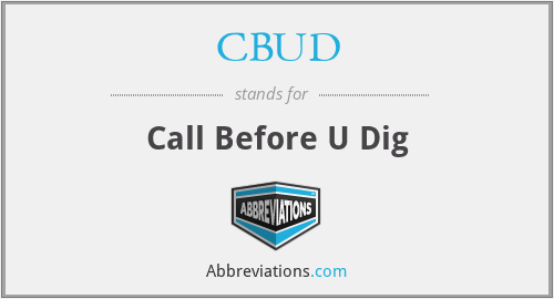CBUD - Call Before U Dig