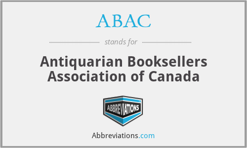 ABAC - Antiquarian Booksellers Association of Canada