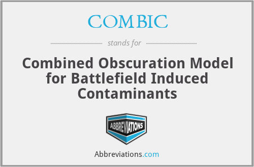 COMBIC - Combined Obscuration Model for Battlefield Induced Contaminants