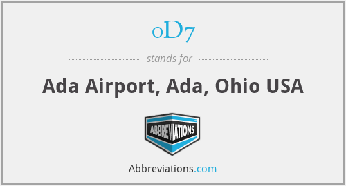 0D7 - Ada Airport, Ada, Ohio USA
