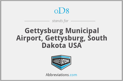 0D8 - Gettysburg Municipal Airport, Gettysburg, South Dakota USA