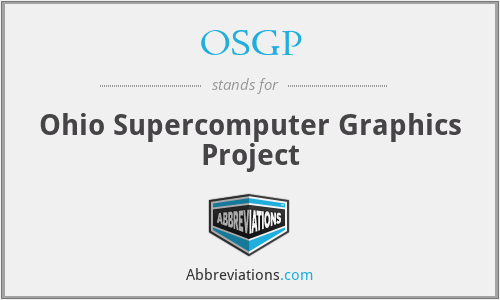 OSGP - Ohio Supercomputer Graphics Project