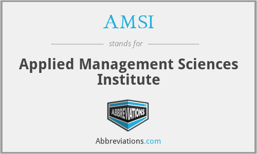 AMSI - Applied Management Sciences Institute