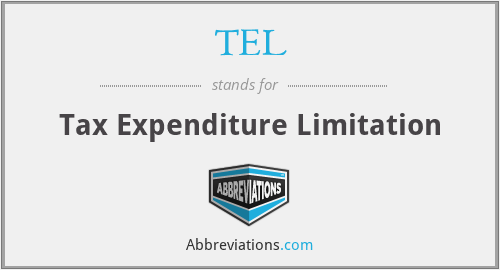 TEL - Tax Expenditure Limitation