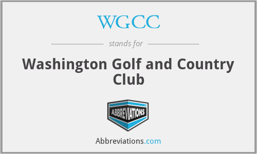 WGCC - Washington Golf and Country Club