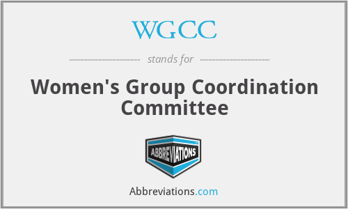 WGCC - Women's Group Coordination Committee