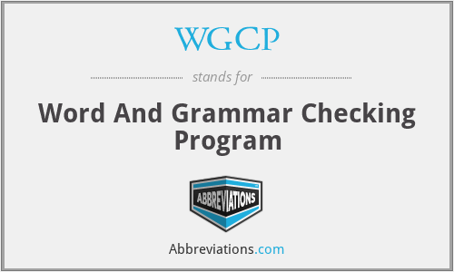 WGCP - Word And Grammar Checking Program