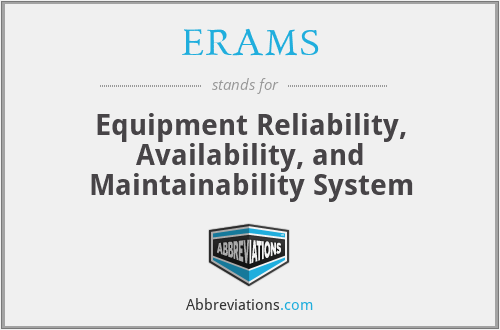 ERAMS - Equipment Reliability, Availability, and Maintainability System
