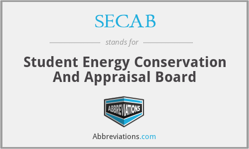 SECAB - Student Energy Conservation And Appraisal Board